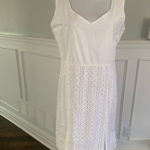 Oscar delarenta white cotton dress with lace ❤️ - Picture 10 of 10